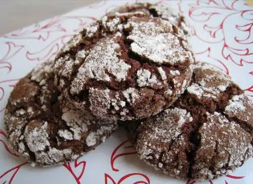Biscuits craquelés au chocolat