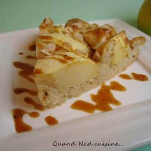 gâteau aux pommes et caramel à la vanille