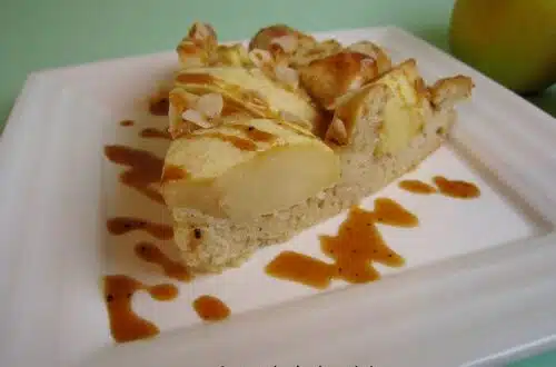 gâteau aux pommes et caramel à la vanille