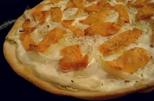 tarte flambée au saumon fumé