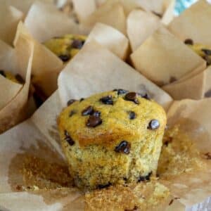 muffins à la banane et pépites de chocolat