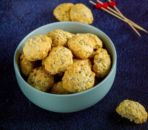 Cookies salés au parmesan et aux graines