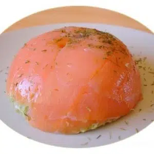 Bavarois d'avocat au saumon fumé