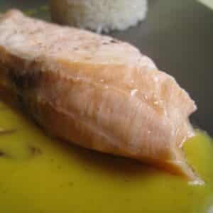 saumon sauce safran
