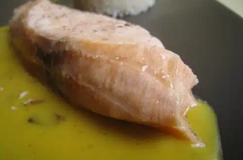saumon sauce safran