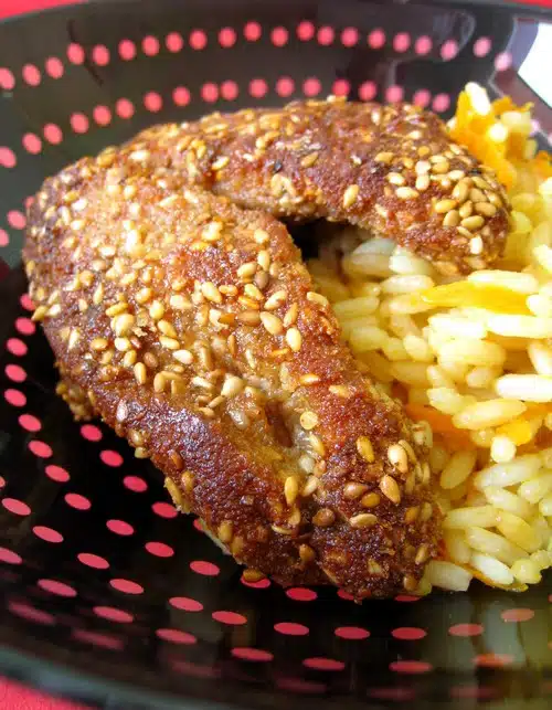 aiguillettes de canard panées au sésame