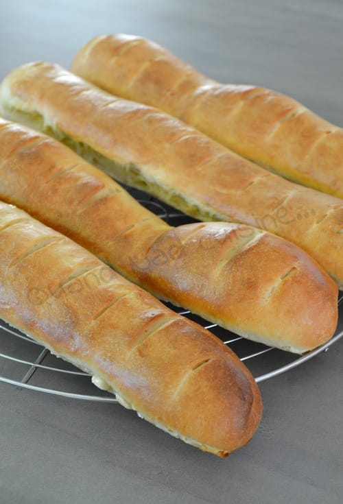 baguettes viennoises aux pépites de chocolat blanc