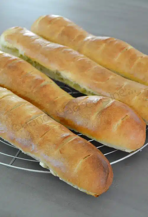 baguettes viennoises aux pépites de chocolat blanc