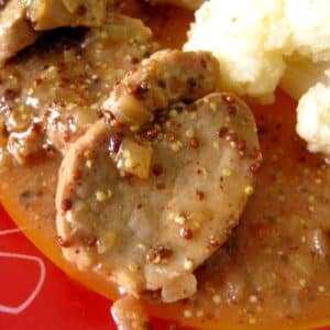 filet mignon à la moutarde à l'ancienne