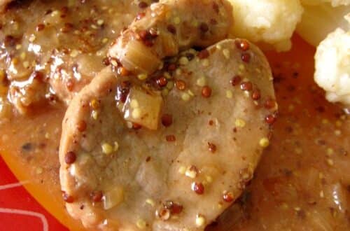 filet mignon à la moutarde à l'ancienne