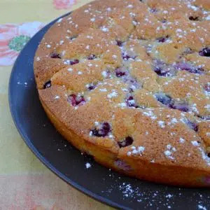 Gâteau fondant amandes et framboises