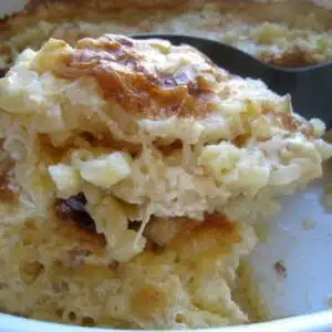 gratinée de coquillettes aux lardons et au comté