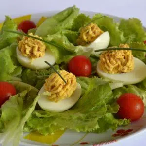 Oeufs mimosa au jambon