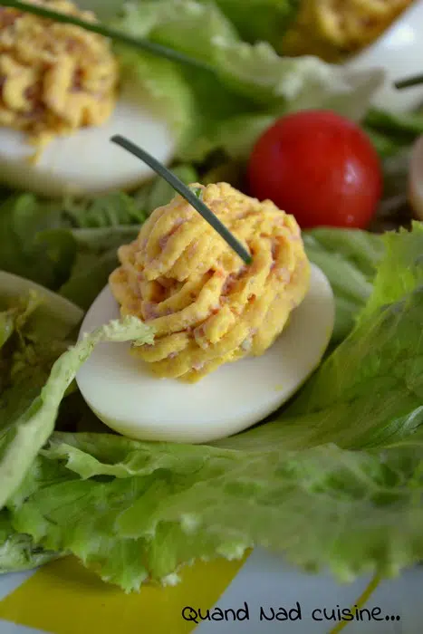 Oeufs mimosa au jambon