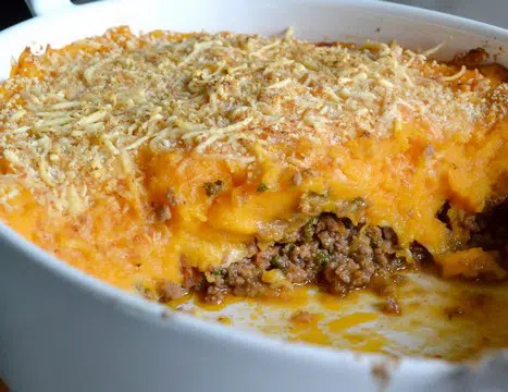 Parmentier de patates douces au boeuf et au chorizo