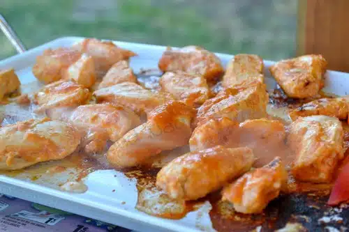 poulet mariné au ketchup