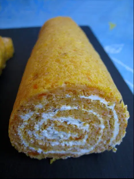 Roulé aux carottes et fromage ail et fines herbes