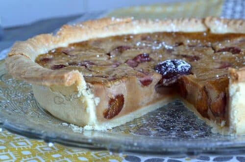tarte aux prunes et au spéculoos