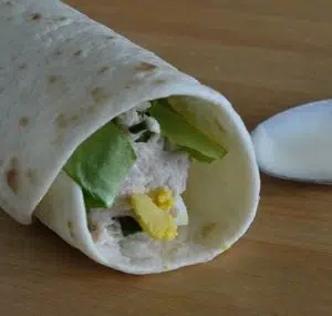 Wraps de poulet gribiche