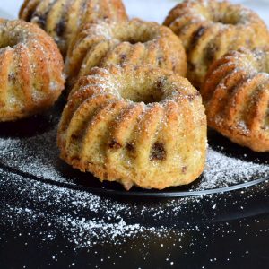mini bundt cakes amandes et pépites de chocolat