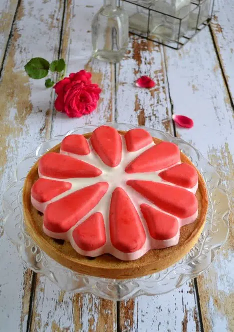 Tarte entremets à la mousse de fromage blanc