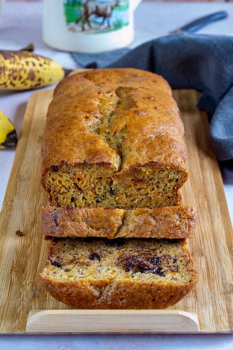 Cake banane carotte et chocolat