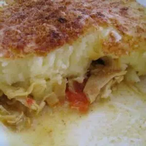 Parmentier de poulet au curry