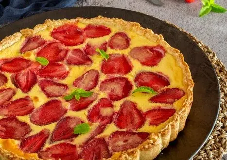 Tarte aux fraises mascarpone et lait ribot