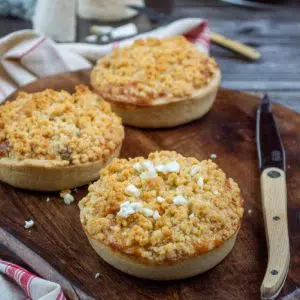 tartelettes crumble aux poireaux