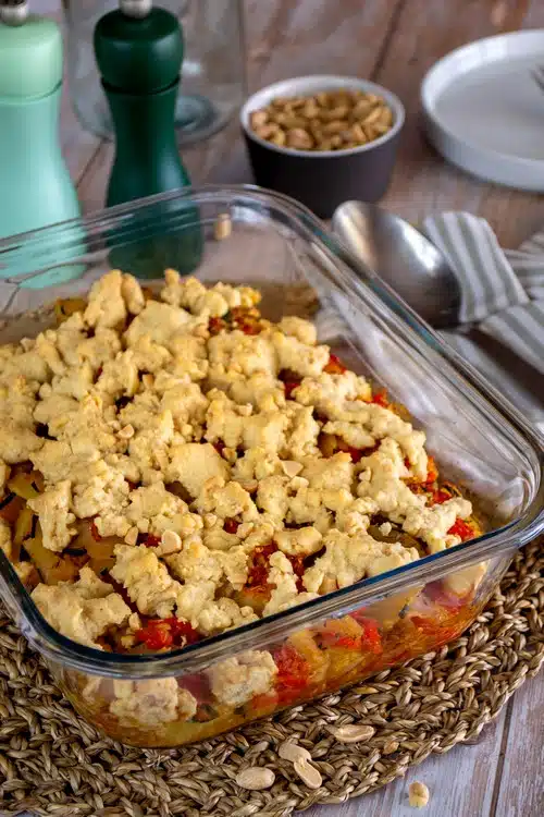 crumble au poulet et légumes d'été