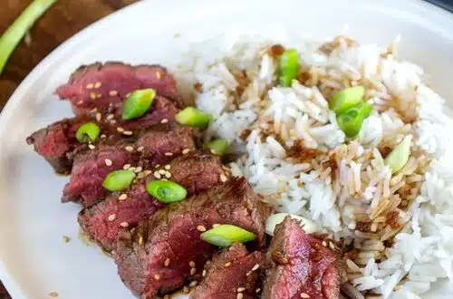 pavé de rumsteak caramel à la sauce soja