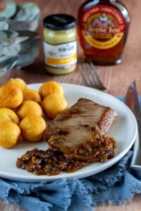 bavette de flanchet au chutney d'oignons