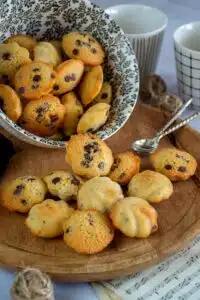 financiers au citron et pépites de chocolat