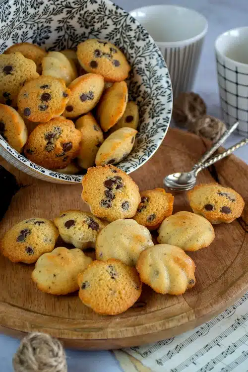 financiers au citron et pépites de chocolat