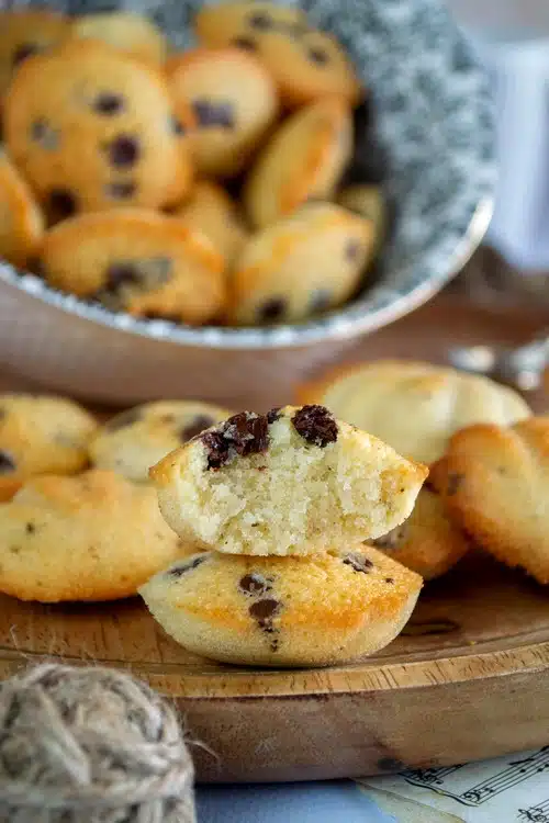 financiers au citron et pépites de chocolat
