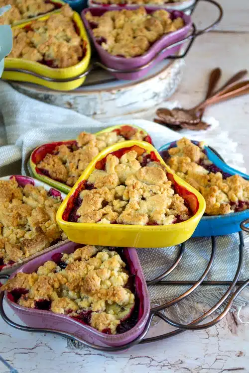 crumble fruits rouges et banane