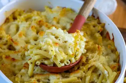 gratin de pâtes au chèvre