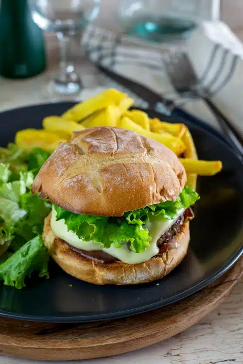 burgers au magret séché et à la raclette
