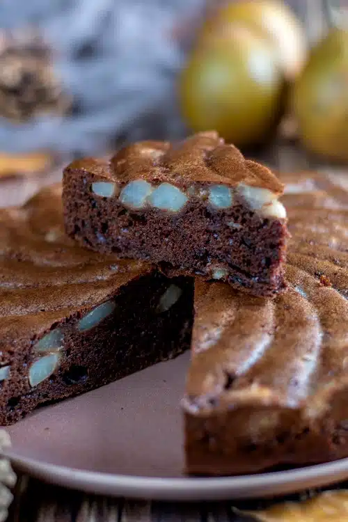 moelleux chocolat poire au mascarpone