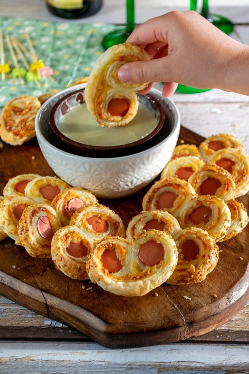 palmiers feuilletés à la saucisse