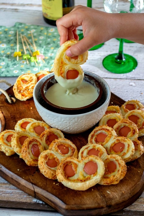 palmiers feuilletés à la saucisse