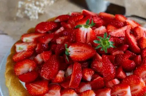 tarte renversée aux fraises