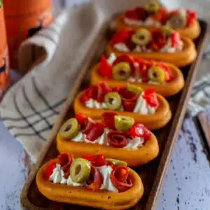 barquettes apéro fromage frais et chorizo