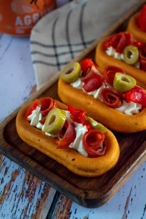 barquettes apéro fromage frais et chorizo