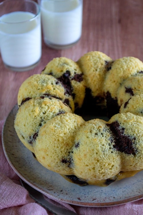 cake marbré à la vapeur