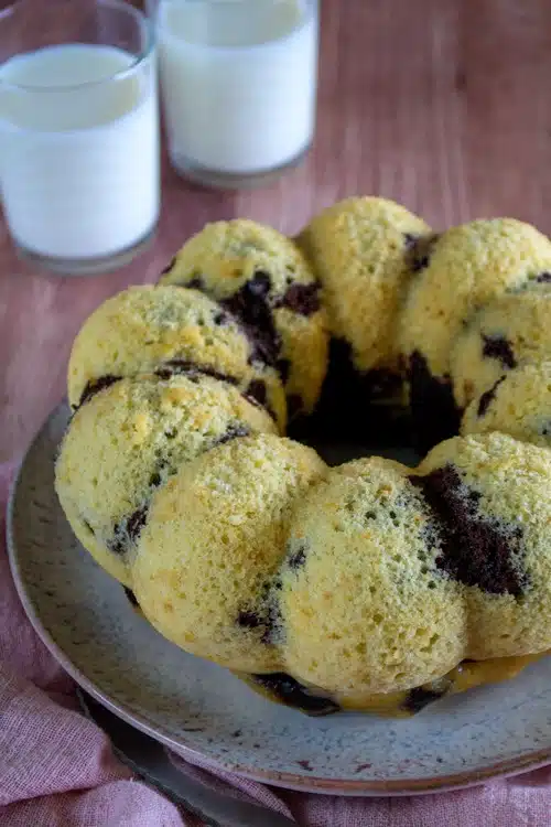 cake marbré à la vapeur