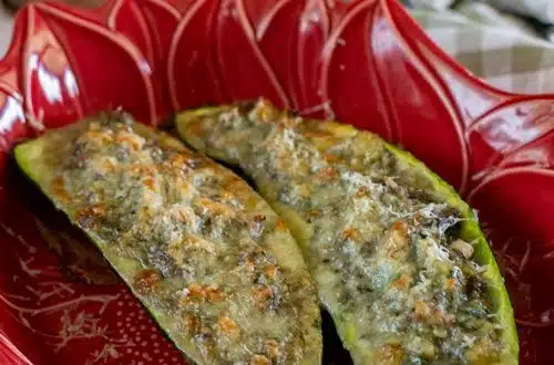 courgette farcie aux champignons