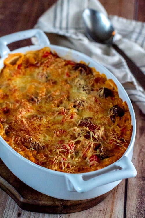gratin de pâtes aux merguez
