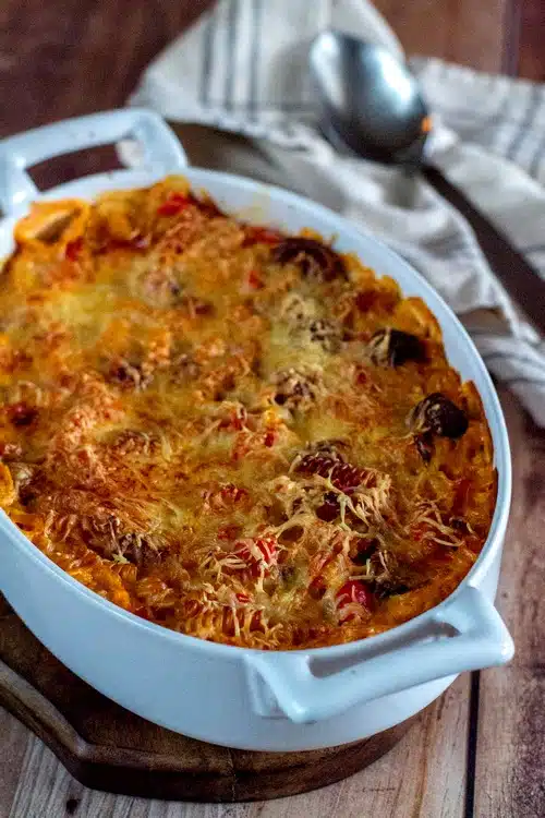 gratin de pâtes aux merguez