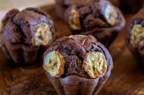 muffins tout choco à la banane